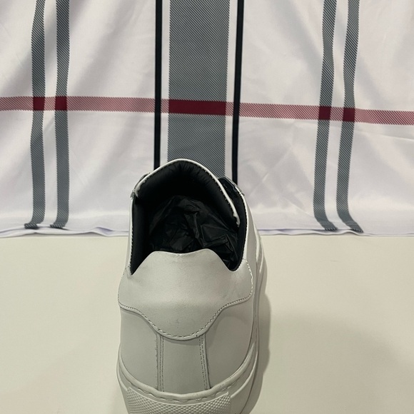 Duca shoes casual sneakers white leather calf woven lace up - Picture 5 of 5